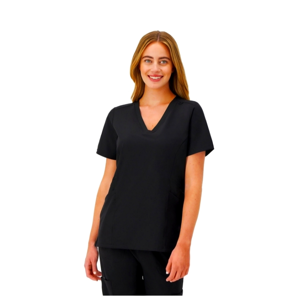 Black scrubs top